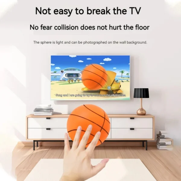 Foam Basketball Kids Silent Basketball Bouncing Mute Silent Ball Bounce Squeezable Mute Bouncing Basketball - Image 6