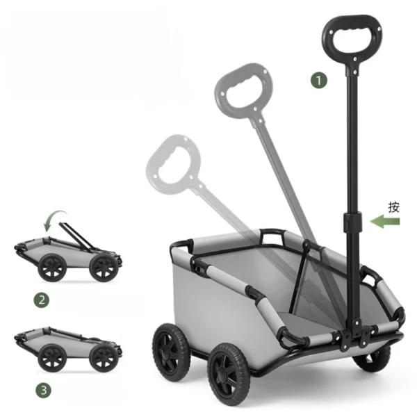 Pet Vehicle Foldable Small Pet Stroller 4 Wheels Travel Cat Cart Rolling Cat Carrier Dog Carriage Suitable for Kittens Puppies - Image 3